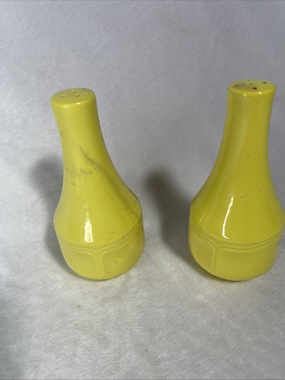 Vtg Salt And Pepper Shaker Set Japan Made Independence Ironstone Heavy Crazing